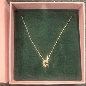 Emily & Ashley NIB 14k Gold Initial Necklace with diamond